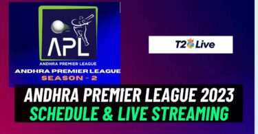 Andhra Premier League 2023 Schedule, Live streamming timings