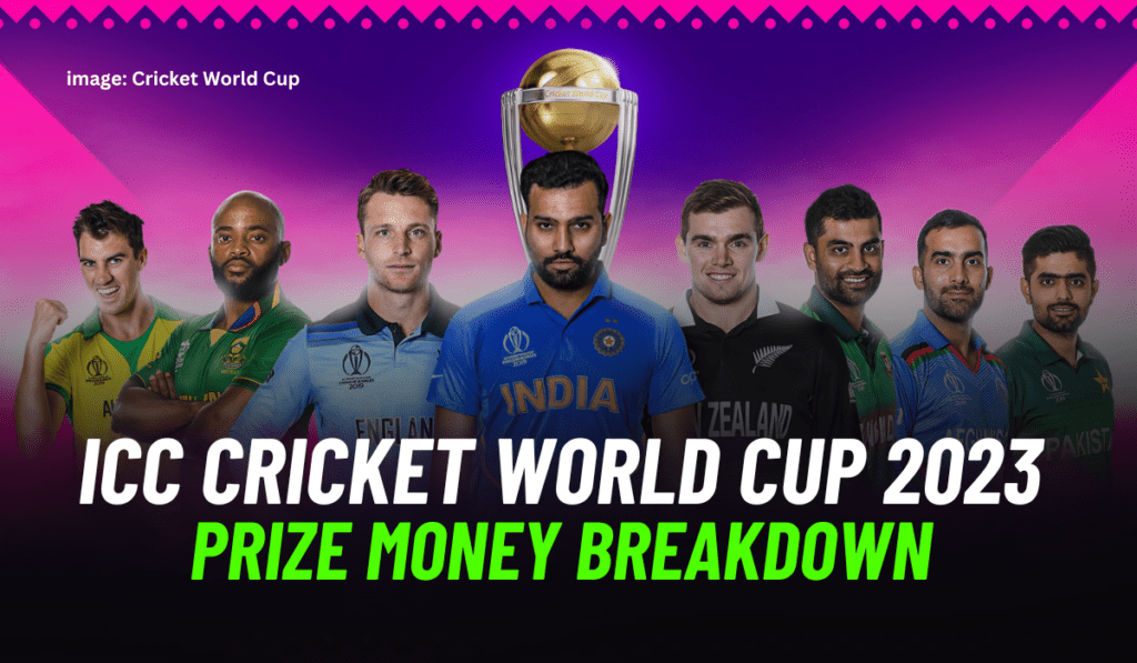 ICC Cricket world cup 2023 Prize money breakdown 