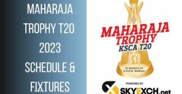 Maharaja trophy T20 2023 Schedule & Fixtures